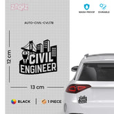 Classic Civil Engineer Life Sticker for Cars